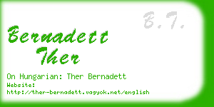 bernadett ther business card